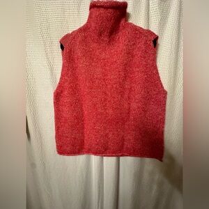 Zara sleeveless Turtle Neck Sweater Size L NWT